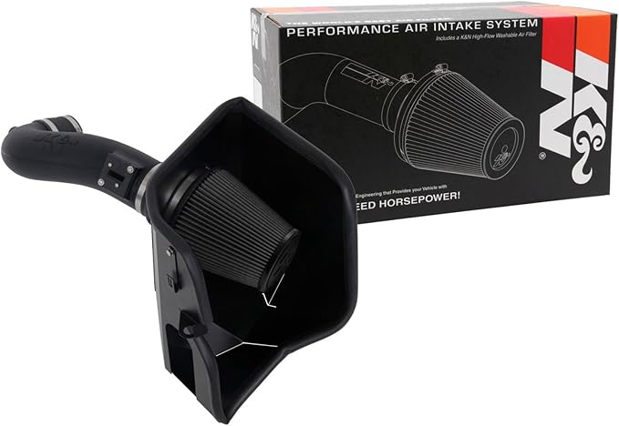 K&N Cold Air Intake System: Dry-Flow Air Filter, Increase Performance & Towing: by KNEngineeringInc