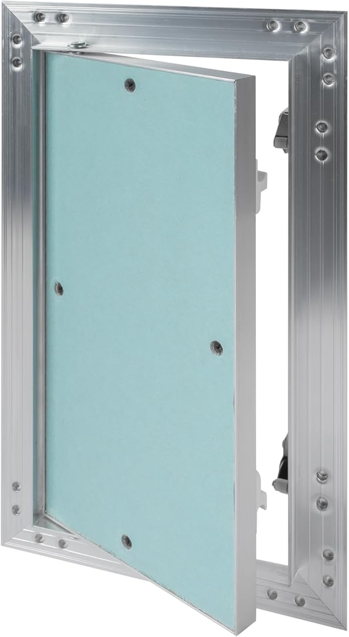 6" x 12" Inch Aluminum Drywall Access Panel - Service Shaft Door - Plumbing, Electricity, Heating, Alarm Wall Inspection hatch for Drywall - Bathroom Service Access Hole Cover