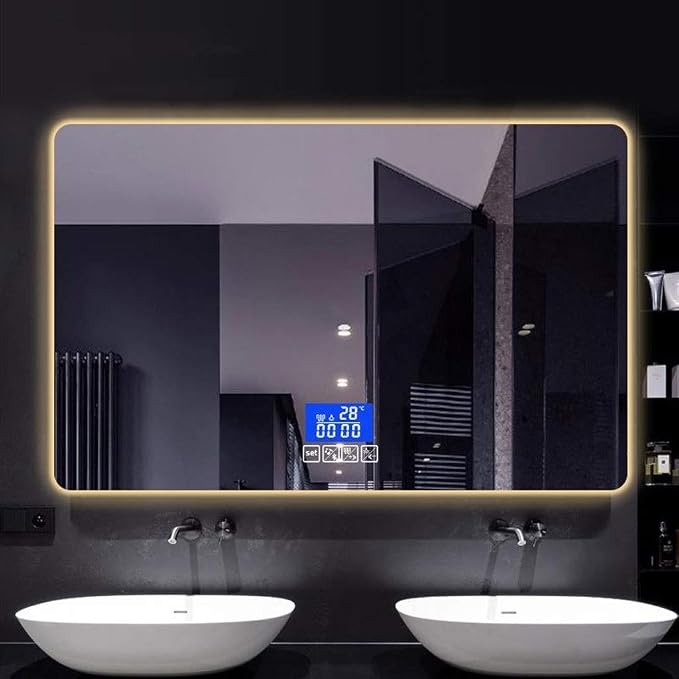 600 x 800mm LED Wall Mounted Bathroom Mirror by Unknown