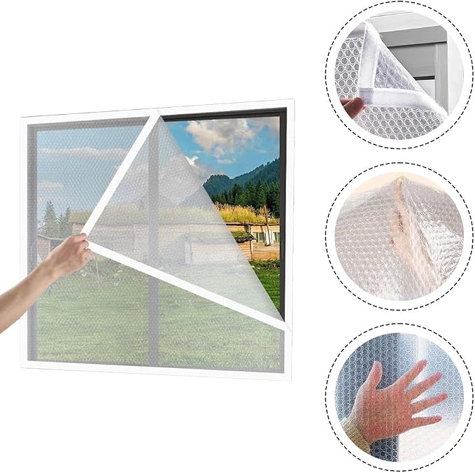 PVC Window Insulation Film 120x150cm Double Thickened 4mm Bubble Wrap Thermal - Image 5