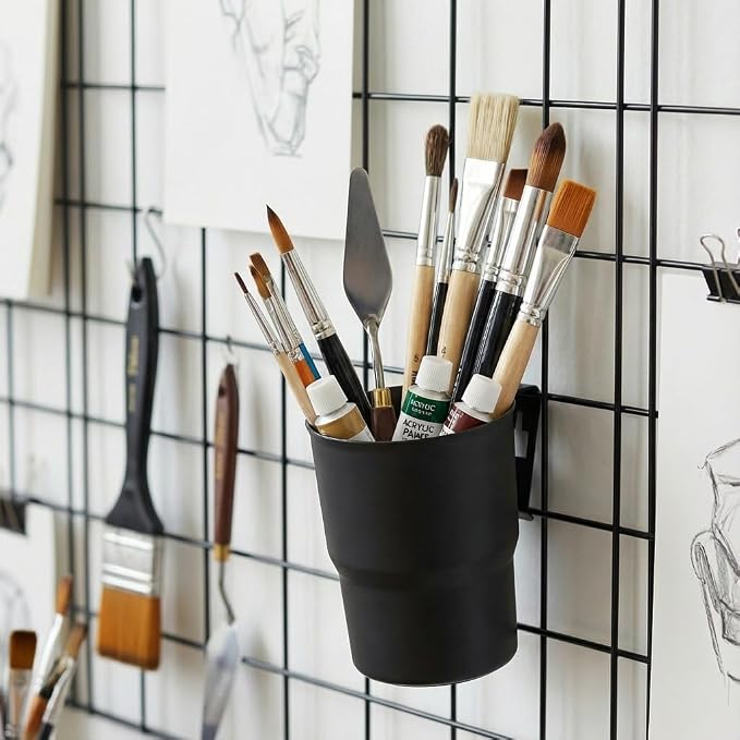 Kaforise15-Piece Wire Grid Panel Accessories Set, 10 Black Hanging Cups and 5 - Image 5