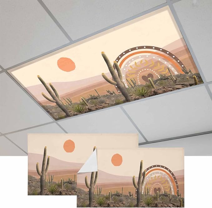 Fluorescent Light Covers for Ceiling Lights Cactus Desert Magnetic Light by Home+L6
