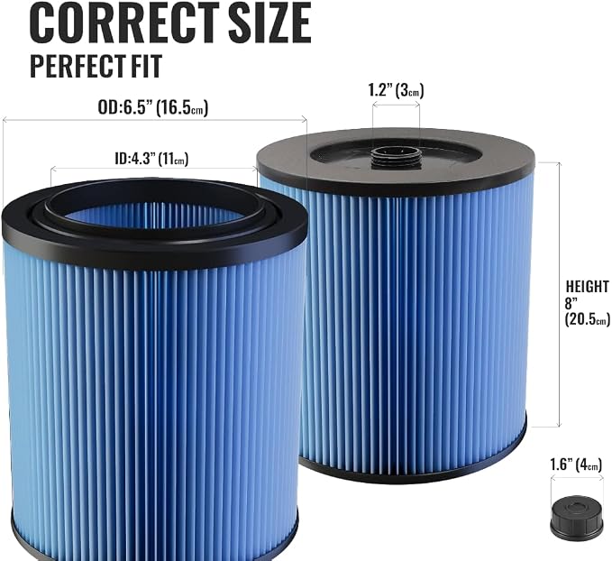 17907 Fine-Dust Cartridge Vacuum Filter – Compatible - Image 2