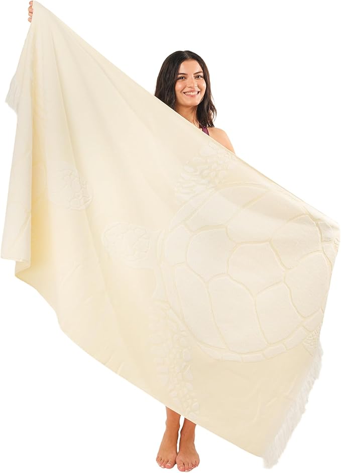 SOFE H&L | LINVIA Foutah Quick Dry Beach Towel Pack of 2 (35” x 70”) CARETTA - Yellow | Lightweight, Premium, Fade Resistant, Durable | Travel Towel, Turkish Beach Towel with Shoulder Strap