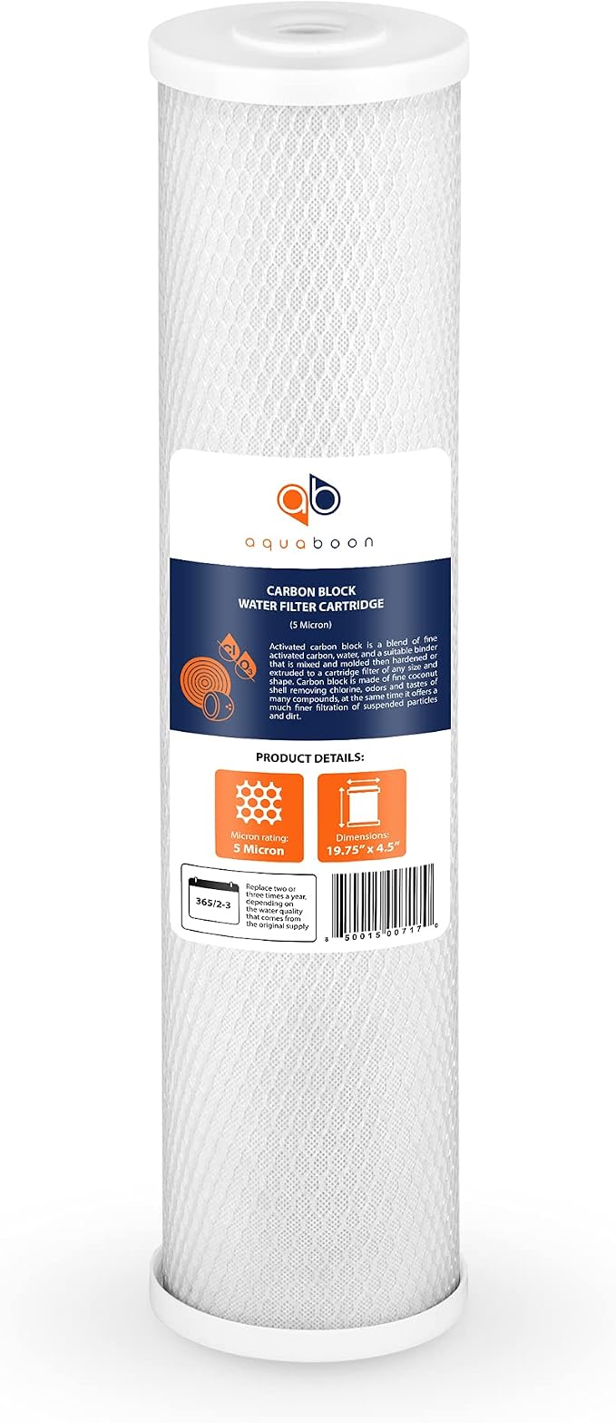 Aquaboon 4.5 x 20 Carbon Block Filter Cartridge Large by Aquaboon