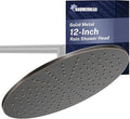 HammerHead Showers® Solid Metal 12 Inch Rainfall Shower Head, Large Rain Shower Head, 2.5 GPM High Flow Shower Head Optimized for Pressure, Wall-Mounted or Ceiling Rain Shower Head, Oil Rubbed Bronze