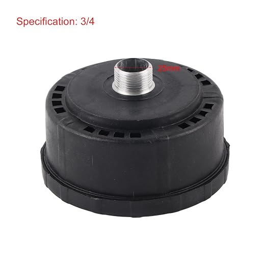 3/4 25mm Air Compressor Silencer, Plastic Shell Round Muffler Filter Intake Dia - Image 3