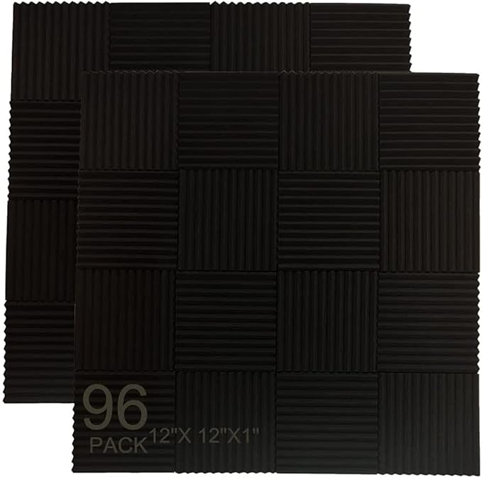 96 Pack Allxinlog Absorb the echo Acoustic Foam Panel Wedge Studio by XIN%26LOG