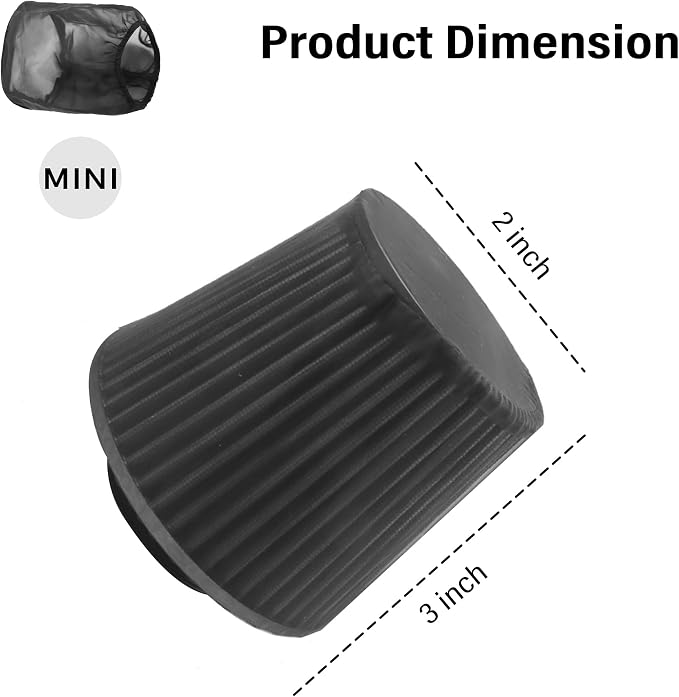 Cold Air Intake Filter Cover, Thickened Dustproof Air Filter Cover Provides - Image 2