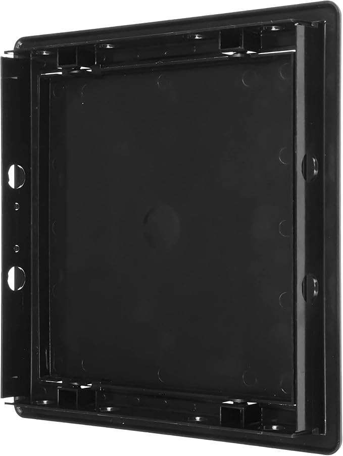 8" x 8" Black Plastic Access Panel - Wall Access Door for Plumbing, Electricity, Heating, Alarm Services