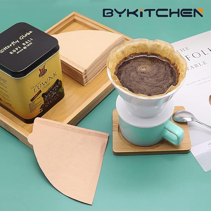 BYKITCHEN Small Coffee Filters, Size 01, Disposable Cone Coffee Filters Paper - Image 6