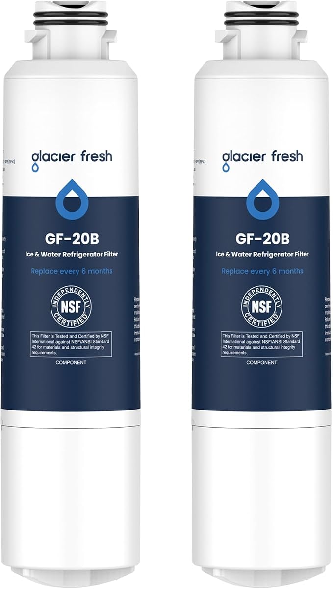 GLACIER FRESH Compatible with Samsung DA29-00020B Refrigerator Water Filter by GLACIERFRESH