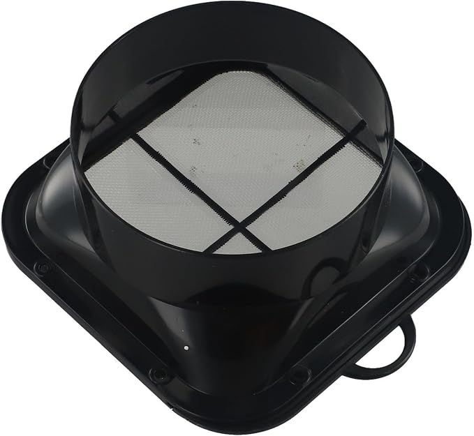 ABS Wall Flange Air Vent With Filter 150Mm Duct Fan Hose Connector - Image 3