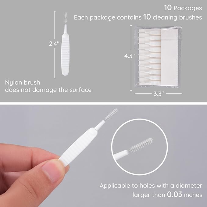 Shower Head Cleaning Brush and Gap Hole Anti-Clogging Cleaner Tool Set, Multifunctional Bathroom Scrubber for Small Holes with Storage Box, Household Shower Head Cleaner Kit 100PCS