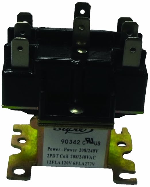Supco 90342 General Purpose Switching Relay, 208/240 V Coil Voltage, Double by Supco