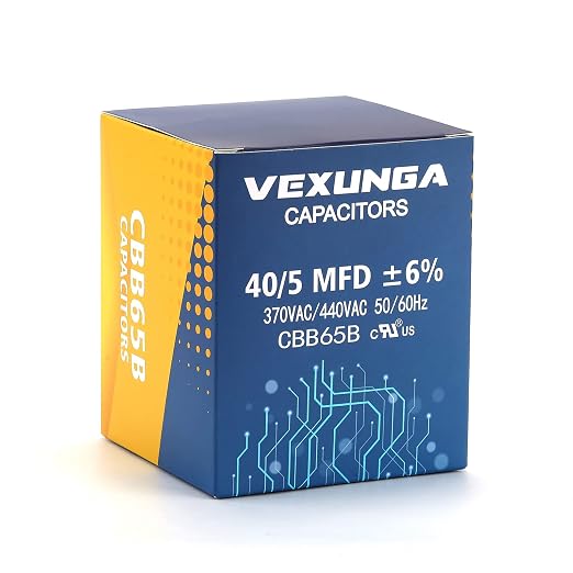 VEXUNGA 40/5 uF 40+5 MFD 370VAC or 440VAC Dual Run Start Round A/C Capacitor - Image 5
