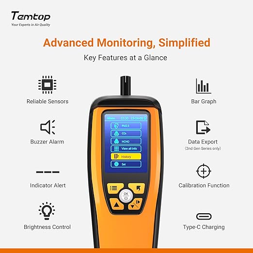 Temtop Advanced Air Quality Monitor - Image 4