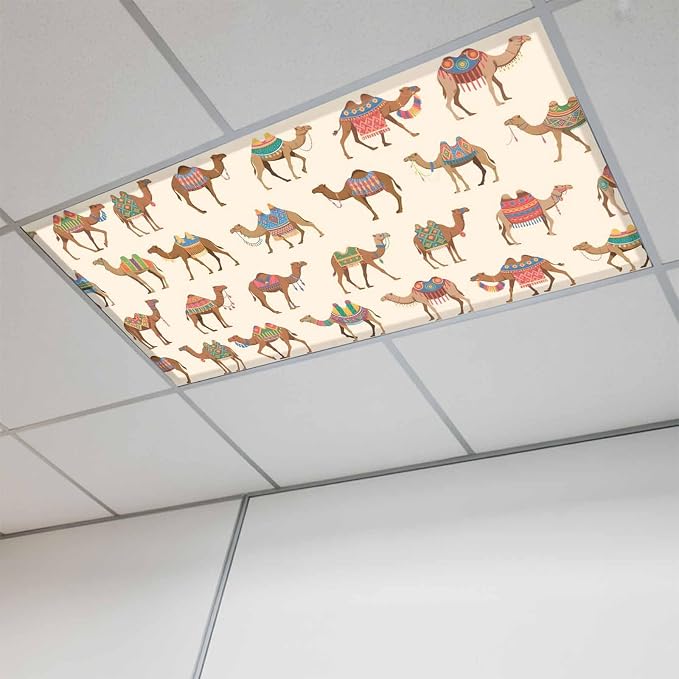 Fluorescent Light Covers for Ceiling Lights Desert Camel Magnetic Light Filters by Home+L6