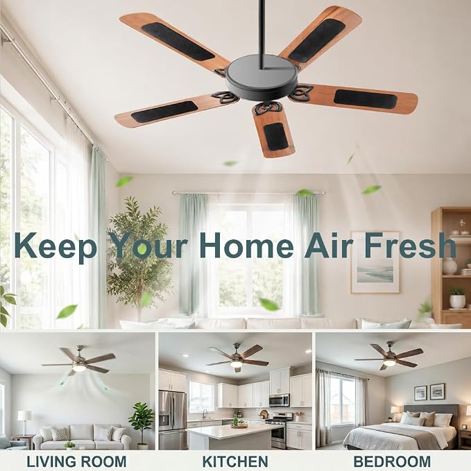 8 Pack Ceiling Fan Filters for Blades, Activated Coconut Carbon Fan Blade Air - Image 5