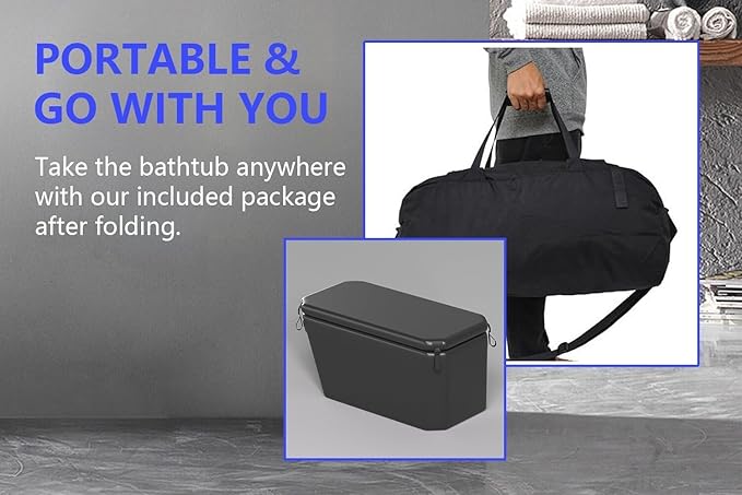 DEEPTIME Angled Portable Ice Bath Tub Cold Plunge (Black) | For Athletes Fitness Recovery, Outdoor Cold Plunge, Chiller Compatible
