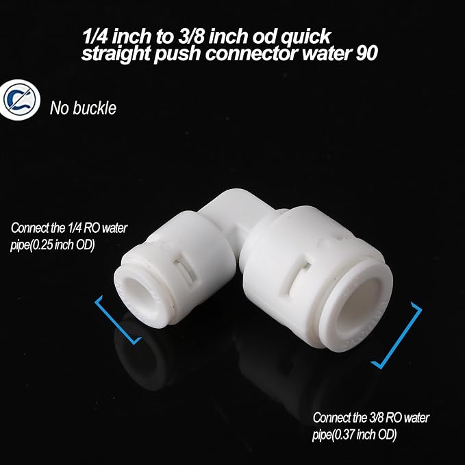 10-Pack 3/8" to 1/4" Push to Connect Fitting Kit - Image 4