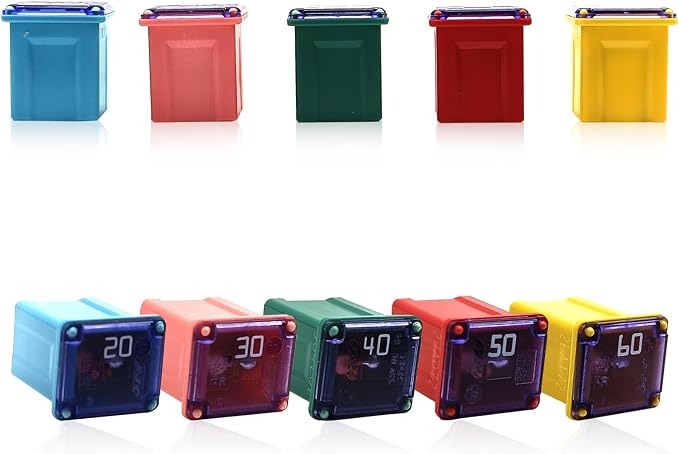 10pcs Jcase Fuse Assortment Automotive Low Profile Box Shaped Micro Cartridge by NOTISH