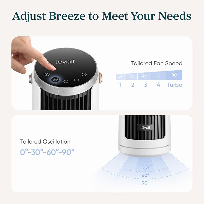 LEVOIT Tower Fan for Bedroom, 20dB Quiet Desk Fan - Image 7