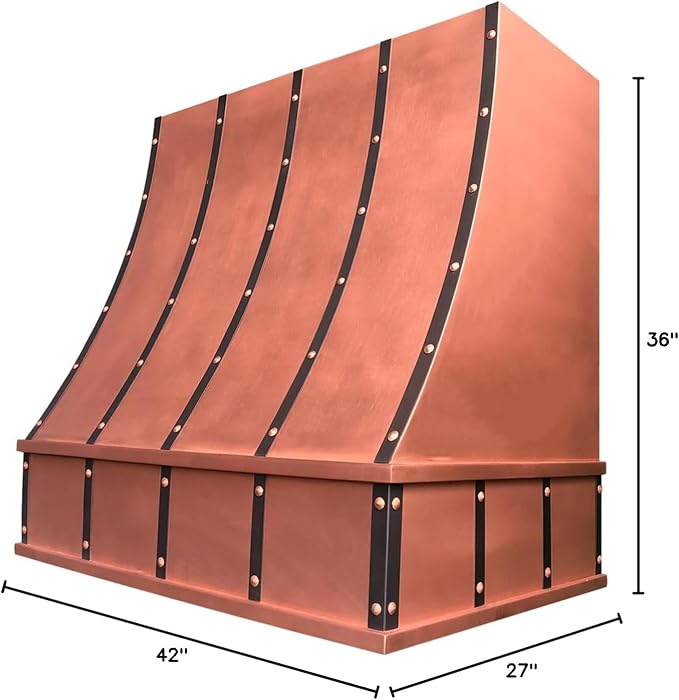 CT Copper Tailor Sloped Copper Vent Hood Island Mount, 610 CFM Exhaust Fan - Image 10