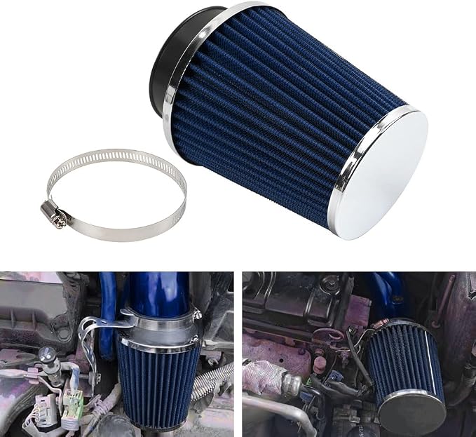 Clamp-On Cold Air Intake Filter, High Performance, Washable Filter, Replacement - Image 7
