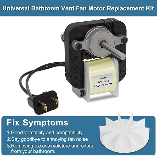 SM550 Bathroom Vent Fan Motor Replacement Kit - Image 4