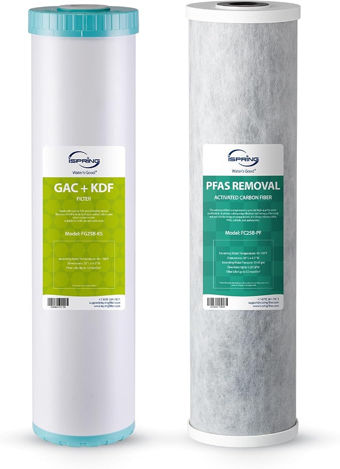 iSpring F2WGB22BPFKS Whole House Water Filter Replacement Set, SGS-Tested to by iSpring