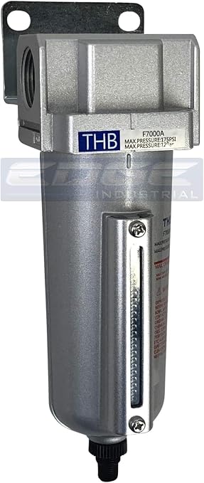 3/4" NPT Industrial Particulate Filter, Removes Water, Debris from Compressed - Image 2