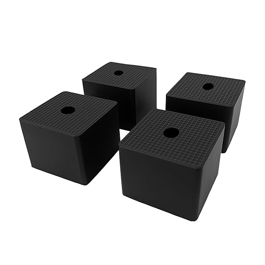 4 Pack-50x50x40 mm / 2"x2"x1.6" Thick Rubber Pad Anti Vibration Pads, Square by ZhaoZo