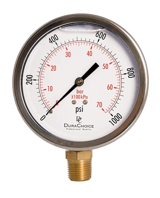 4" Oil Filled Pressure Gauge - Image 4