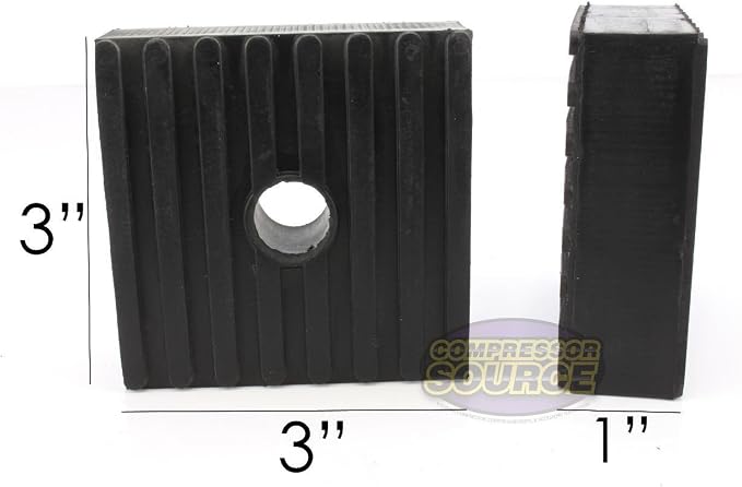 4 Pack Medium Anti Vibration Isolation Pads Air Compressor Heavy Equipment 3x3x1 - Image 4