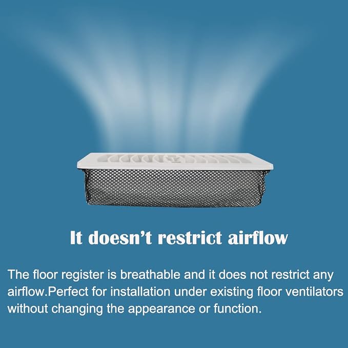 4"x12" Floor Register Trap Covers Screen Air Vent Filters - Image 3