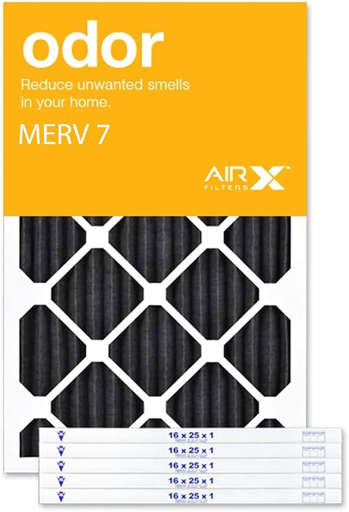 AIRx ODOR 16x25x1 MERV 7 Carbon Pleated Air Filter by AIRXFILTERSWICKEDCLEANAIR