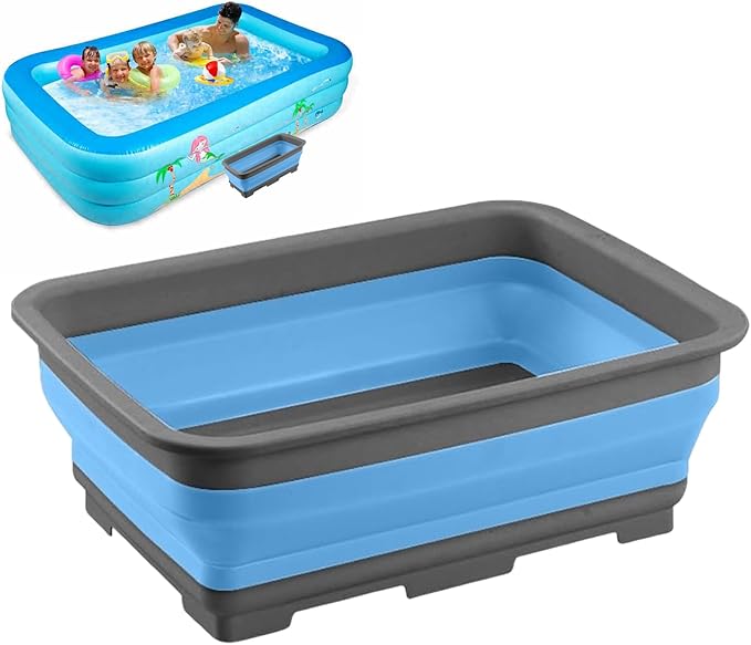 Foot Bath Basin, Foldable & Portable Foot Soak Tub for Feet Spa Bath, Feet Soaking Bucket Pool Accessories for Dry Skin Hot Water Travel Camping Outdoor Beaches Salon Pedicure