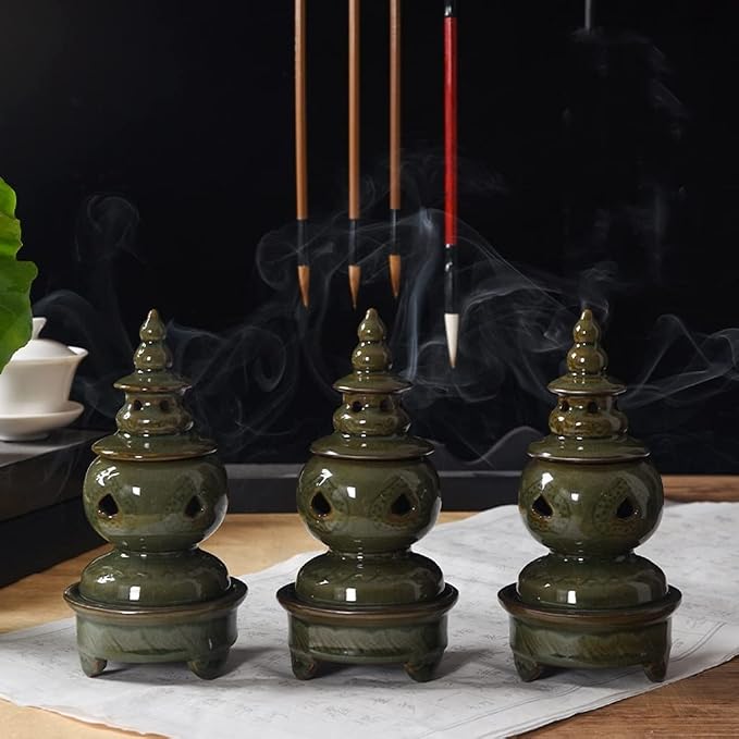Incense Burner Stand Sandalwood Stove Celadon Incense Stove Incense Road Retro - Image 6