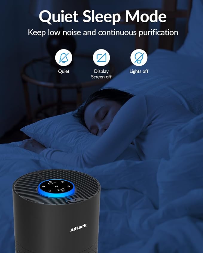 2 Pack Air Purifiers for Home Bedroom, ADTARK Air Cleaner - Image 5