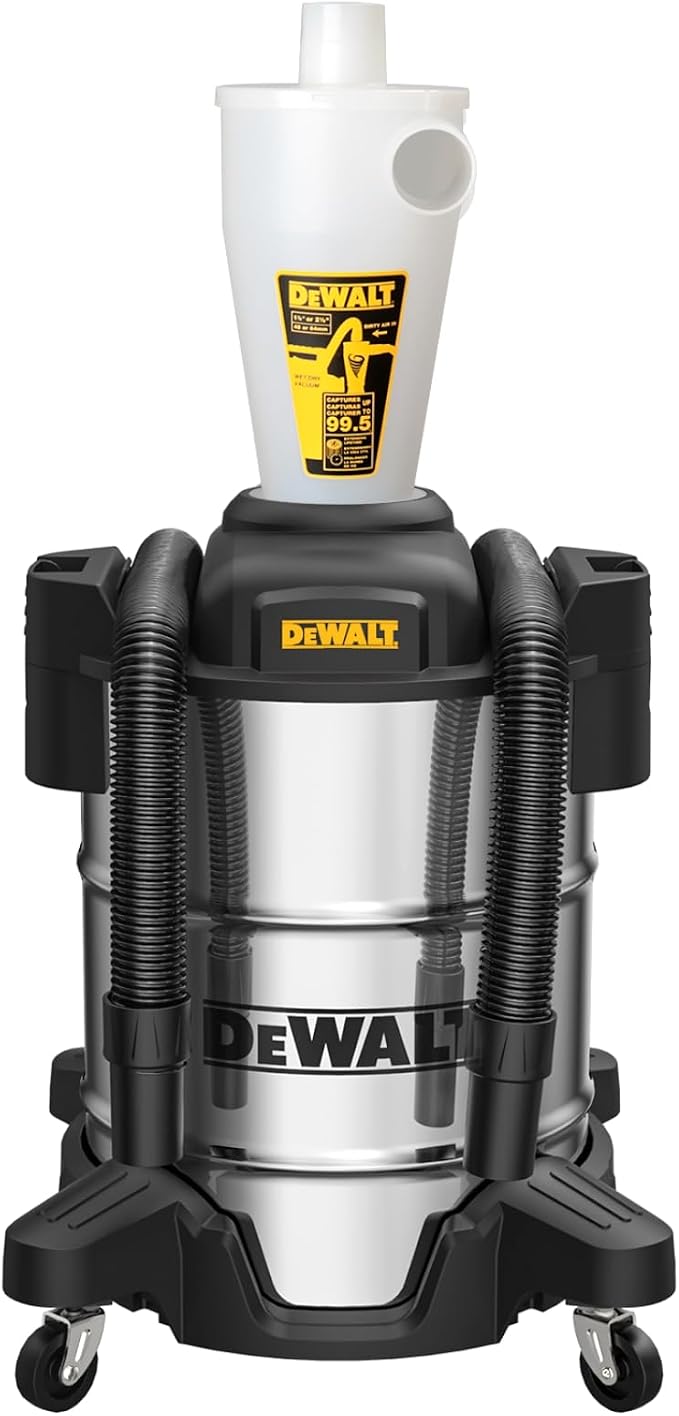 Dewalt Dust Separator with 10 Gal Stainless Steel Tank, 99.5% Efficiency by DEWALT