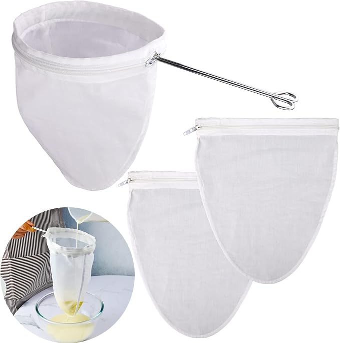 WMKGG Ultra Fine Mesh Strainer Bags, Reusable Mesh Filter Bags by Focusonthekitchensupplies