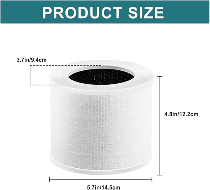 Air Purifier Replacement 3-in-1, Carbon Filter Accessories，Compatible - Image 2