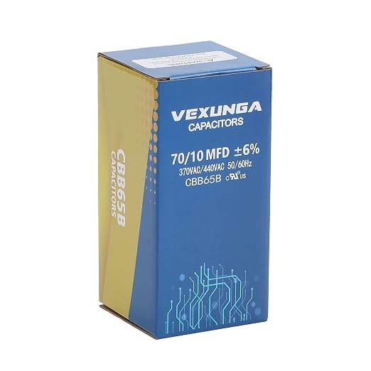 VEXUNGA 70/10 uF 70+10 MFD 370VAC or 440VAC Dual Run Start Round A/C Capacitor - Image 5