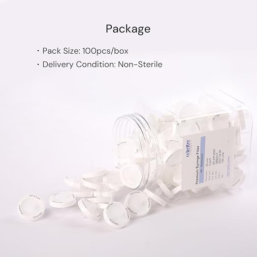 100 Pack PP Syringe Filter Lab Filters 0.2μm Pore Size 25mm Diameter - Image 5
