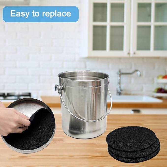 3 Pack Charcoal Filters for Compost Bucket, 6.7inch Compost Filter for - Image 6