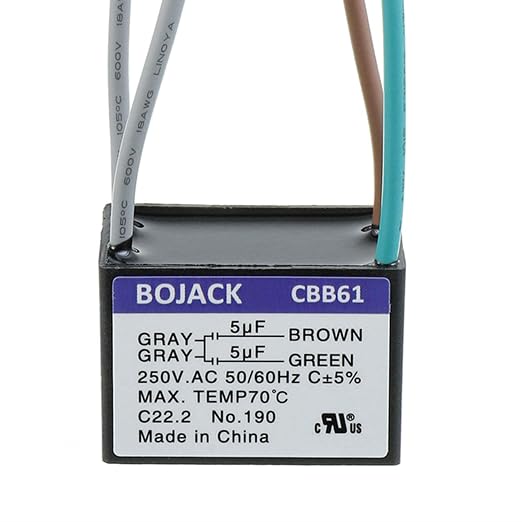 BOJACK CBB61 5uF+5uF 250V AC Ceiling Fan Starting Capacitor by BOJACK