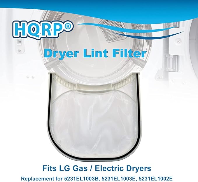 HQRP Dryer Lint Filter Assembly fits LG DLE0332W, DLG1320W Dryers - Image 4