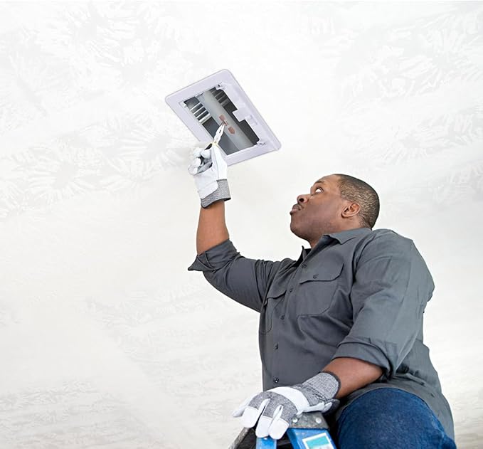 Suteck Plastic Access Panel for Drywall Ceiling 4 x 6 Inch Reinforced Plumbing Wall Access Doors Removable Hinged White