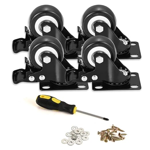 2" Caster Wheels, Heavy Duty Casters by BOSGEOT